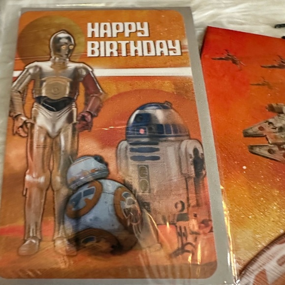 🩷5/$10 Star Wars BB-8 Birthday Card & gift bag - Picture 2 of 4